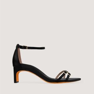 Bared Footwear Black and Orange Heeled Sandals